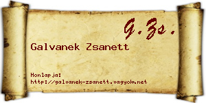 Galvanek Zsanett névjegykártya